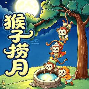 猴子捞月